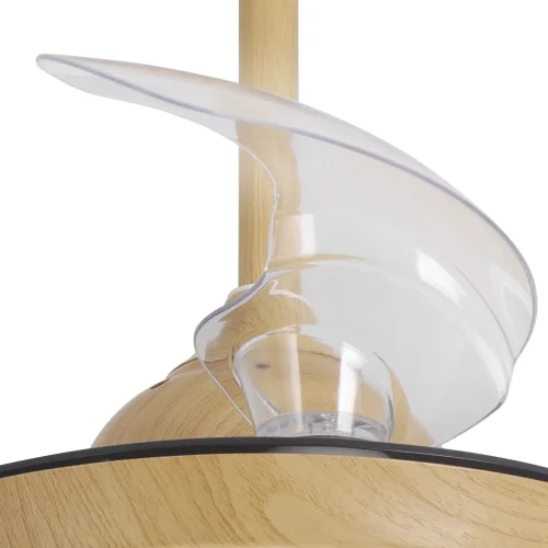 VENTILATEUR DE PLAFOND LED 24W RÉGLABLE BOIS 4 PALES PLIABLES GERALDTON