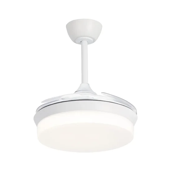 VENTILATEUR DE PLAFOND LED 24W RÉGLABLE BLANC 4 PALES PLIABLES GERALDTON 2