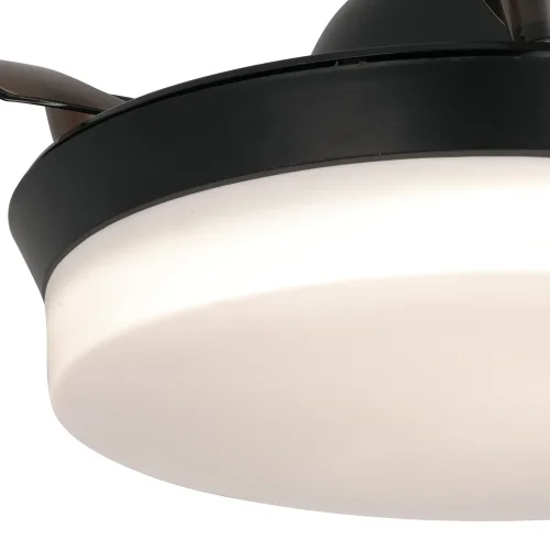 VENTILATEUR DE PLAFOND LED 24W RÉGLABLE NOIR 4 PALES PLIABLES GERALDTON