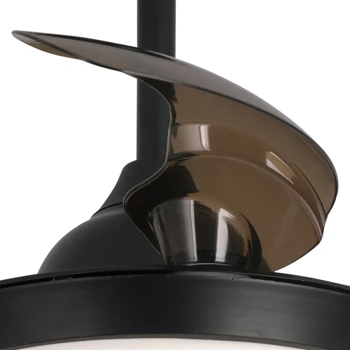 VENTILATEUR DE PLAFOND LED 24W RÉGLABLE NOIR 4 PALES PLIABLES GERALDTON