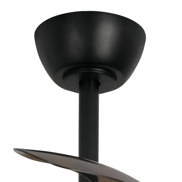 VENTILATEUR DE PLAFOND LED 24W RÉGLABLE NOIR 4 PALES PLIABLES GERALDTON