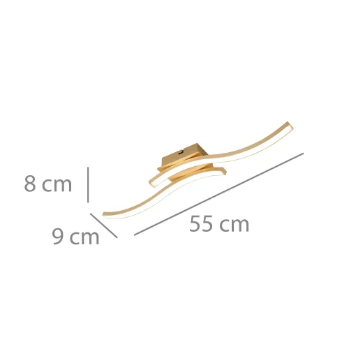 PLAFONNIER LED 14 W 4000K FEUILLE D'OR EVANDER