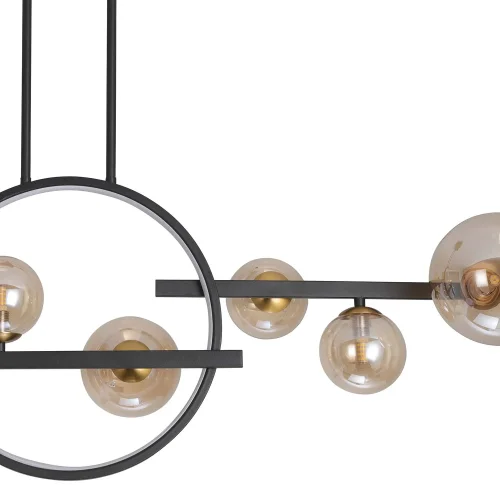 LUSTRE À 8 LUMIÈRES EN FER NOIR NICOLETTA