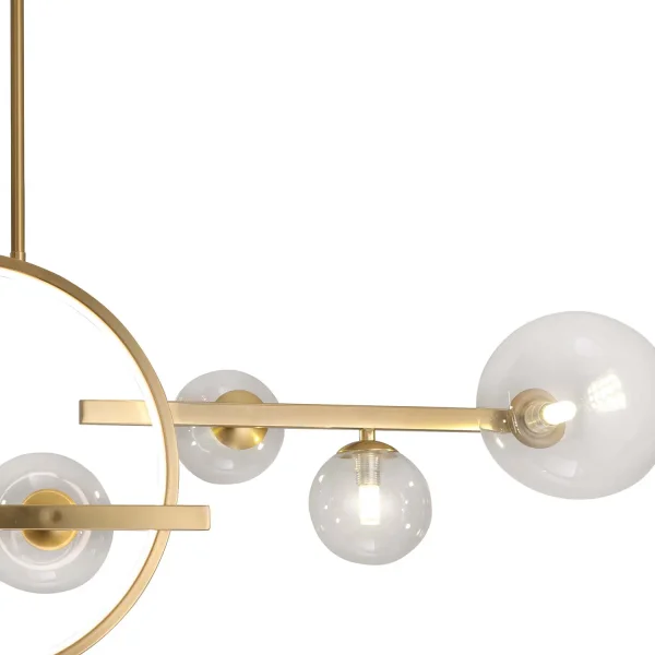 LUSTRE DE PLAFOND 8 LUMIÈRES FER OR NICOLETTA