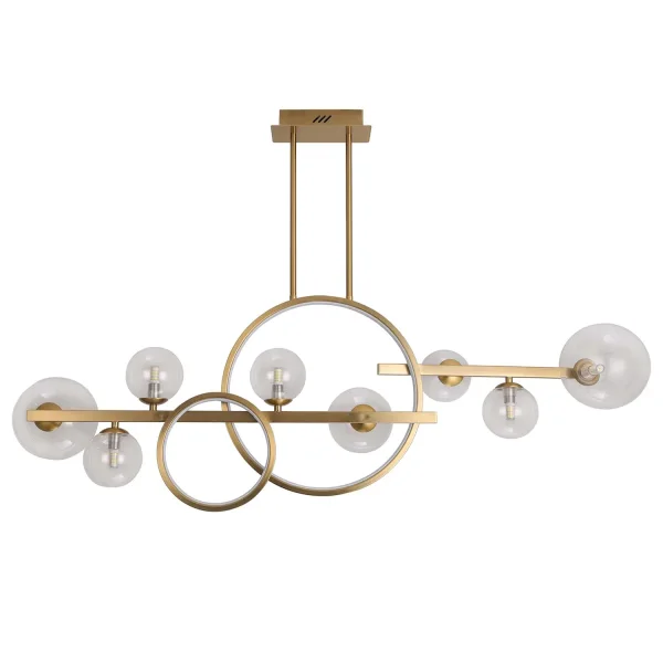 LUSTRE DE PLAFOND 8 LUMIÈRES FER OR NICOLETTA