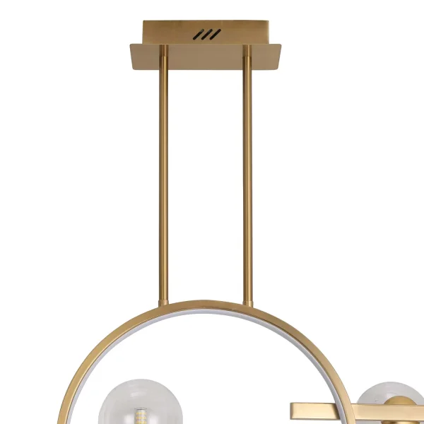 LUSTRE DE PLAFOND 8 LUMIÈRES FER OR NICOLETTA