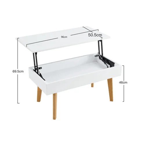 TABLE ÉLÉVABLE BLANCHE GARZA