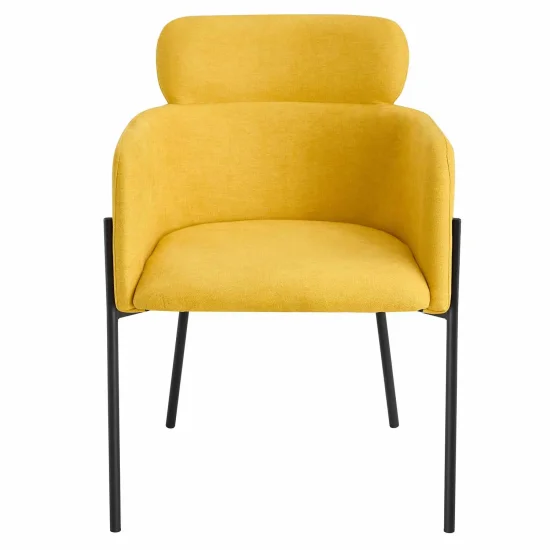 FAUTEUIL TAPISSÉ MOUTARDE COSMO 2