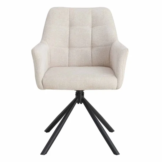 FAUTEUIL PIVOTANT TAPISSÉ SABLE FABRIZIO 2