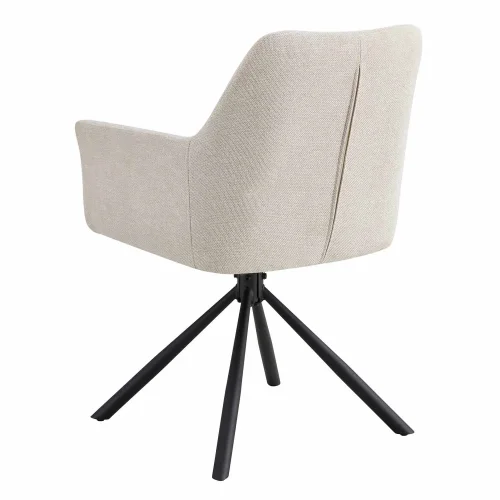 FAUTEUIL PIVOTANT TAPISSÉ SABLE FABRIZIO