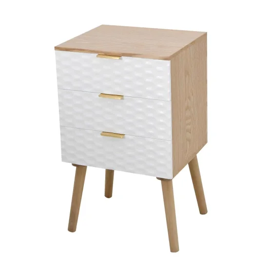 TABLE DE CHEVET 3 TIROIRS ASGER