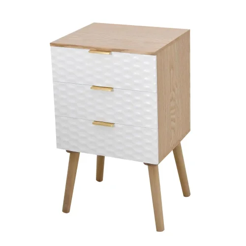 TABLE DE CHEVET 3 TIROIRS ASGER