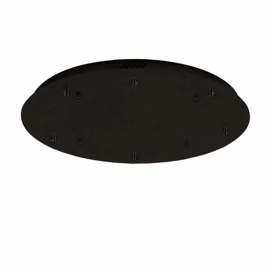 BASE RONDE 6 LUMIÈRES ACIER PEINT NOIR Ø 65CM