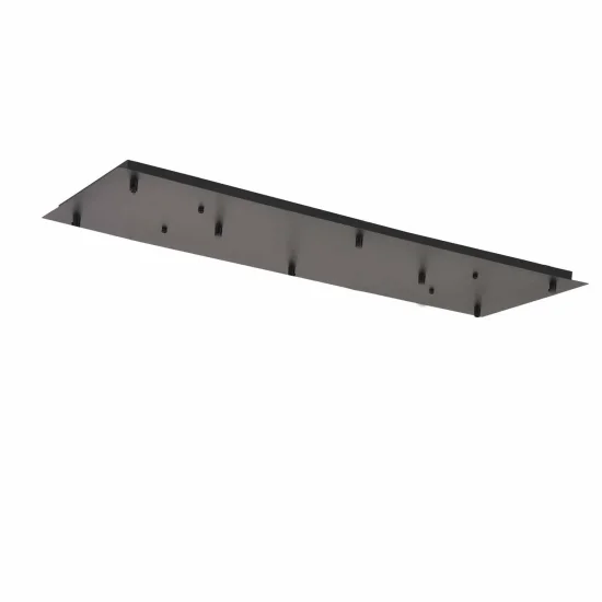 BASE RECTANGULAIRE 8 LUMIÈRES 90 CM ACIER NOIR