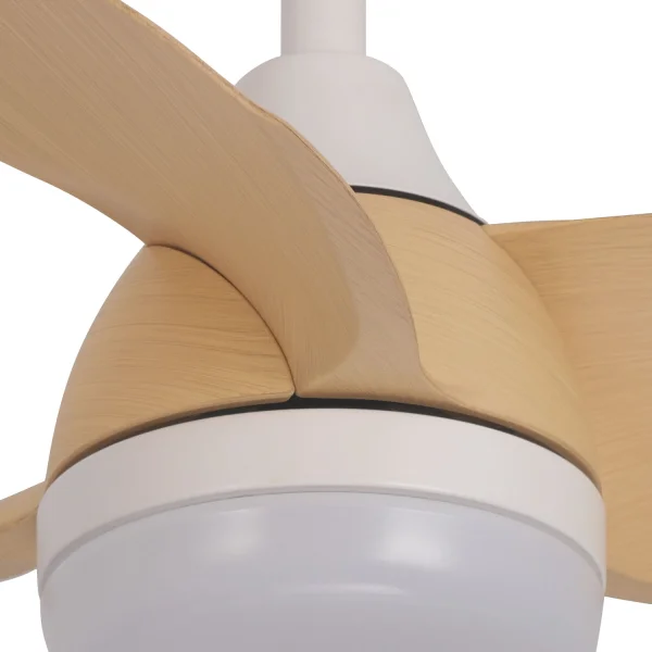 VENTILATEUR DE PLAFOND LED 17W RÉGLABLE MOTEUR DC BOIS CLAIR SIERRA