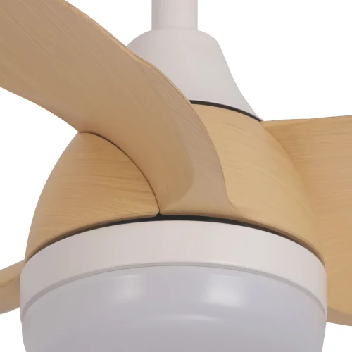 VENTILATEUR DE PLAFOND LED 17W RÉGLABLE MOTEUR DC BOIS CLAIR SIERRA