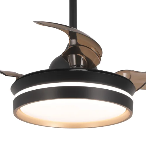 VENTILATEUR DE PLAFOND AVEC LUMIÈRE LED 24W RÉGLABLE MOTEUR DC NOIR CASCADE VENTILATEUR DE PLAFOND AVEC LUMIÈRE LED 24W RÉGLABLE MOTEUR DC NOIR CASCADE