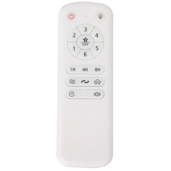 VENTILATEUR DE PLAFOND AVEC LUMIÈRE LED 24W RÉGLABLE MOTEUR DC BLANC CASCADE