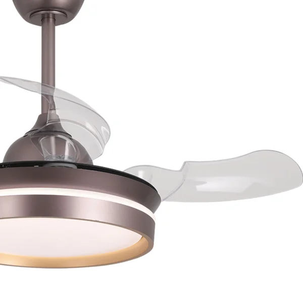 VENTILATEUR DE PLAFOND AVEC LUMIÈRE LED 24W RÉGLABLE MOTEUR DC ROUGE INDIGO CASCADE