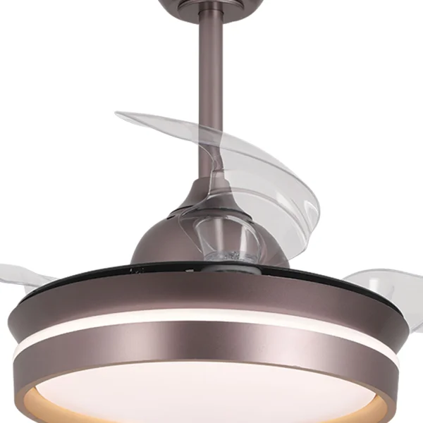 VENTILATEUR DE PLAFOND AVEC LUMIÈRE LED 24W RÉGLABLE MOTEUR DC ROUGE INDIGO CASCADE