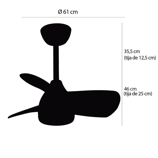 VENTILATEUR DE PLAFOND LED 17W RÉGLABLE MOTEUR DC BOIS CLAIR SIERRA