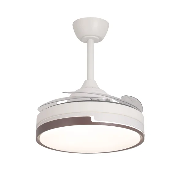 VENTILATEUR DE PLAFOND LED 38W RÉGLABLE AVEC 4 PALES PLIABLES SKYLER