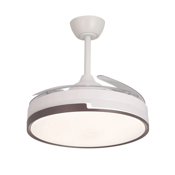 VENTILATEUR DE PLAFOND LED 48W RÉGLABLE 4 PALES PLIABLES SKYLER