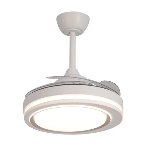 VENTILATEUR DE PLAFOND LED 38W RÉGLABLE 4 PALES PLIABLES HANOI