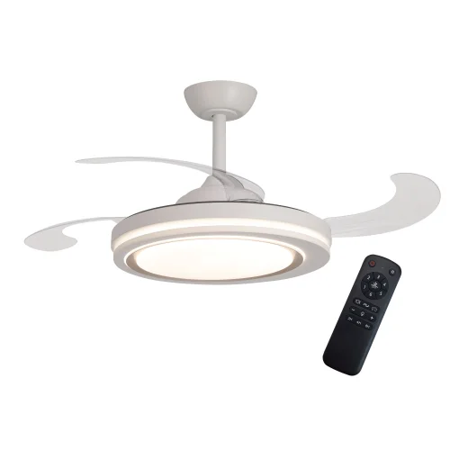 VENTILATEUR DE PLAFOND LED 38W RÉGLABLE 4 PALES PLIABLES HANOI