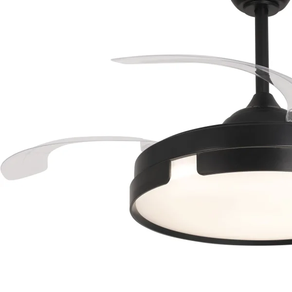 VENTILATEUR DE PLAFOND LED 48W RÉGLABLE 4 PALES PLIABLES NASHVILLE