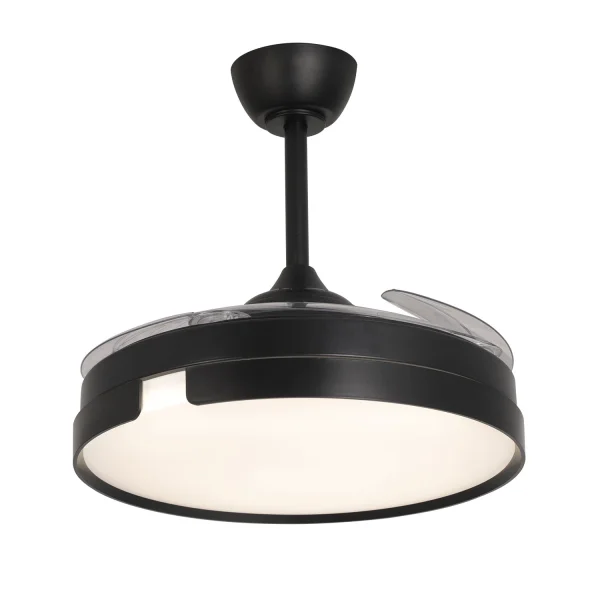 VENTILATEUR DE PLAFOND LED 48W RÉGLABLE 4 PALES PLIABLES NASHVILLE