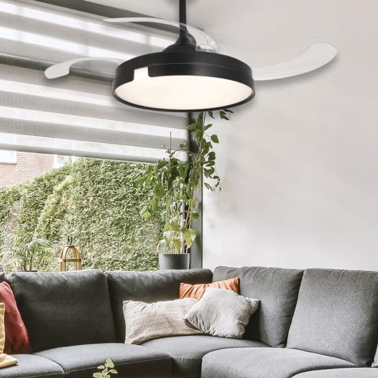 VENTILATEUR DE PLAFOND LED 48W RÉGLABLE 4 PALES PLIABLES NASHVILLE 2