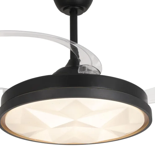 VENTILATEUR DE PLAFOND LED 48W RÉGLABLE 4 PALES PLIABLES WELLINGTON