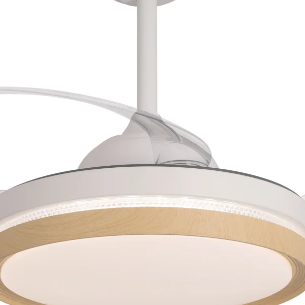 VENTILATEUR DE PLAFOND LED 38W RÉGLABLE 4 PALES PLIABLES TUCSON