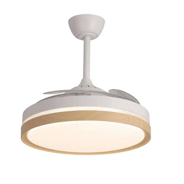 VENTILATEUR DE PLAFOND LED 48W RÉGLABLE 4 PALES PLIABLES TUCSON