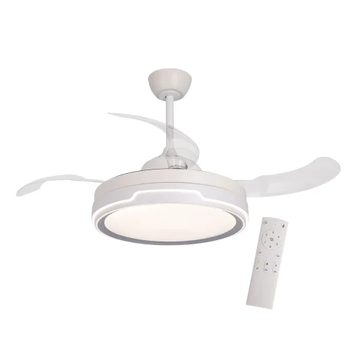 VENTILATEUR DE PLAFOND LED 35W RÉGLABLE 4 PALES RÉTRACTABLES CHARLESTON