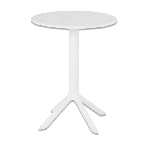 TABLE DE JARDIN EN POLYPROPYLÈNE BLANC Ø60 CM KORA