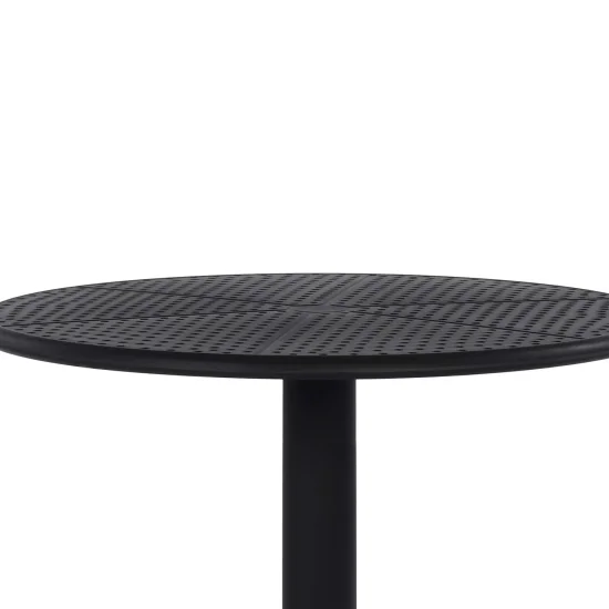TABLE DE JARDIN POLYPROPYLÈNE NOIR Ø60 CM KORA 2
