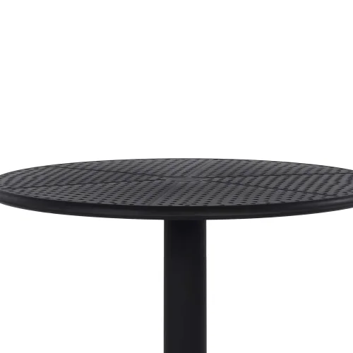 TABLE DE JARDIN POLYPROPYLÈNE NOIR Ø60 CM KORA