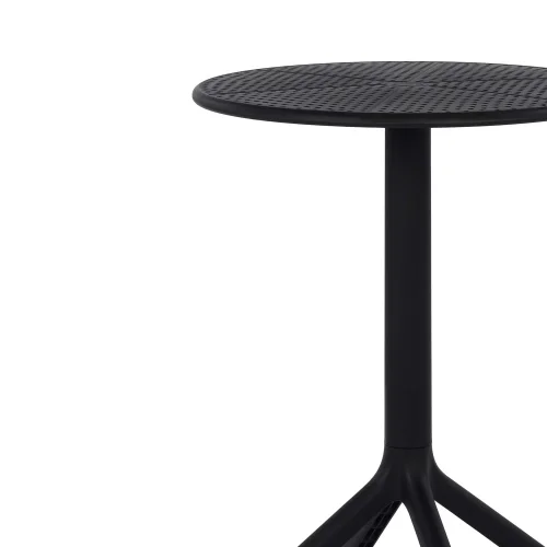 TABLE DE JARDIN POLYPROPYLÈNE NOIR Ø60 CM KORA