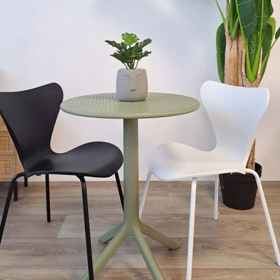 TABLE DE JARDIN POLYPROPYLÈNE VERT KALE Ø60 CM KORA 2