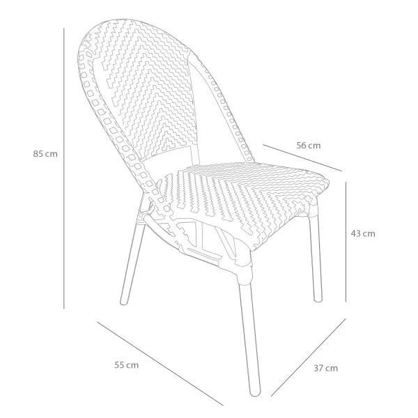 CHAISE DE JARDIN GRENAT TOULON