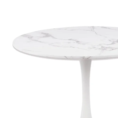 TABLE À MANGER RONDE EN MARBRE BLANC Ø90 CM SAN ANTONI