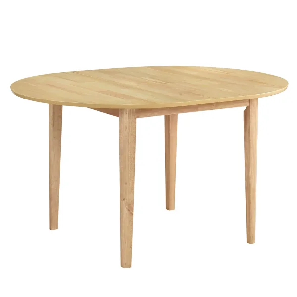 TABLE À MANGER RONDE EXTENSIBLE Ø106 CM BOIS LEKA TABLE À MANGER RONDE EXTENSIBLE Ø106 CM BOIS LEKA