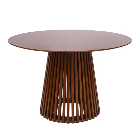 TABLE DE SALLE À MANGER RONDE EN BOIS DE NOYER Ø120 CM NEREA