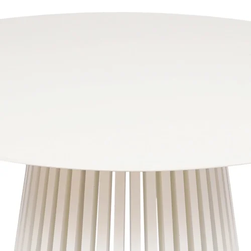 TABLE À MANGER RONDE EN BOIS BLANC Ø120 CM NEREA TABLE À MANGER RONDE EN BOIS BLANC Ø120 CM NEREA