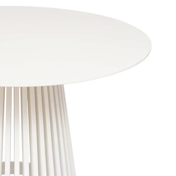 TABLE À MANGER RONDE EN BOIS BLANC Ø120 CM NEREA TABLE À MANGER RONDE EN BOIS BLANC Ø120 CM NEREA