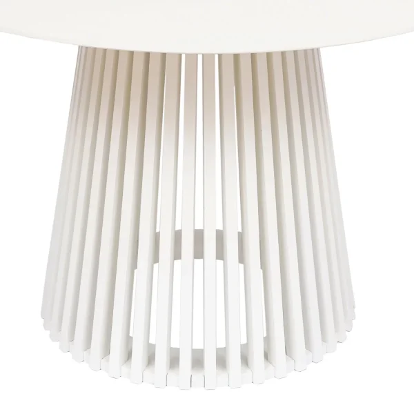 TABLE À MANGER RONDE EN BOIS BLANC Ø120 CM NEREA TABLE À MANGER RONDE EN BOIS BLANC Ø120 CM NEREA