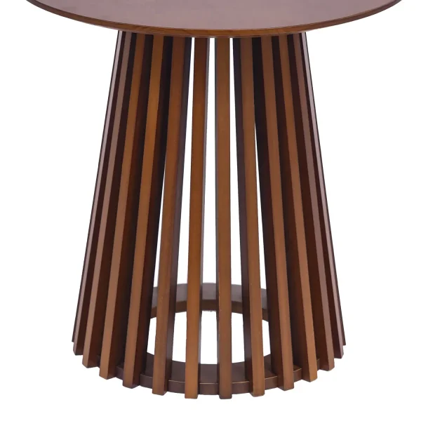 TABLE BASSE RONDE EN BOIS DE NOGAL Ø50 CM NEREA