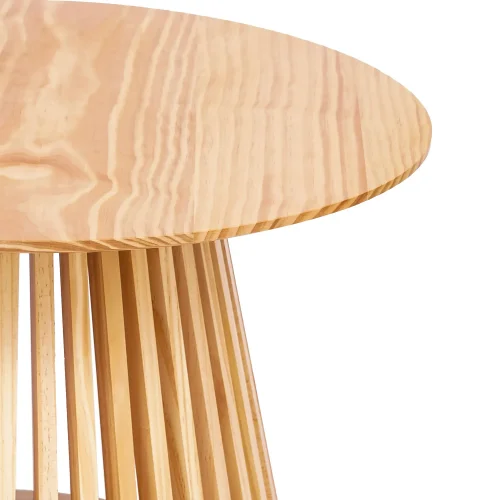 TABLE BASSE RONDE EN BOIS NATUREL Ø70 CM NEREA